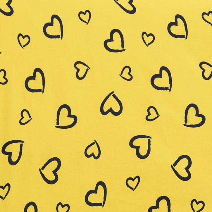 КПБ (бязь 125гр) Сердце (черно-желтый) + (ТРЕЙД)