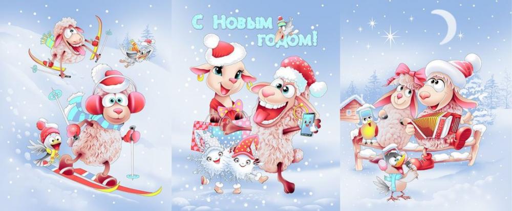 Набор вафельных полотенец из 3-х штук "Новогодняя Сказка" Знак